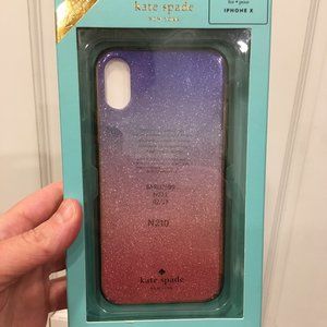 Kate Spade New York iPhone X Case - Ombre Glitter